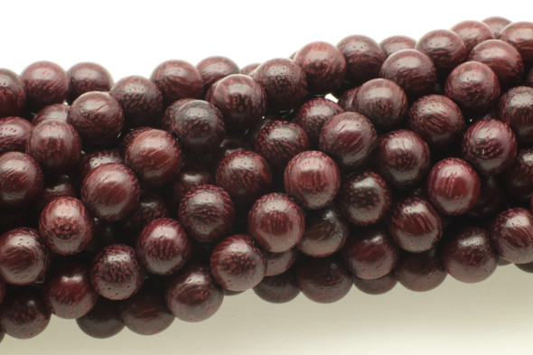 Violet Wood, Dyed, Smooth Round, 6mm