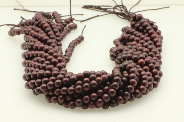 Violet Wood, Dyed, Smooth Round, 6mm