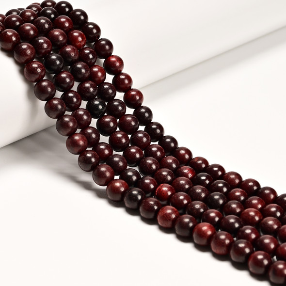 Violet Wood, Dyed, Smooth Round, One 8mm Strand