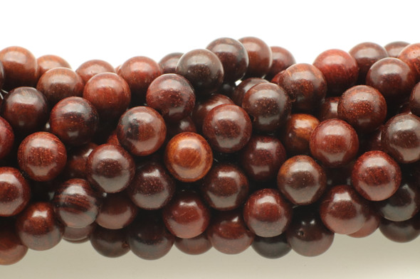 Santa Rosa Wood, Natural, Smooth Round, 8mm