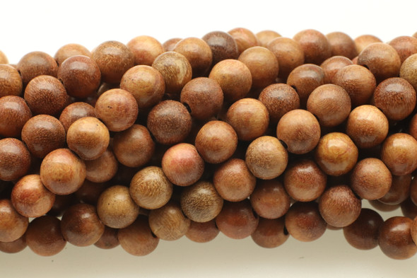 Wood, Medium, Natural, Smooth Round, 6mm