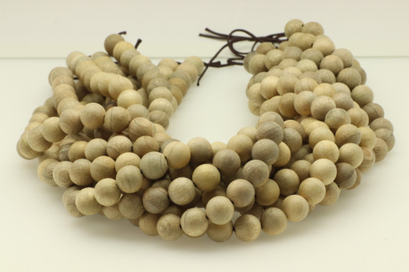 Wood, Light, Natural, Smooth Round, 10mm