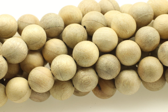 Wood, Light, Natural, Smooth Round, 10mm