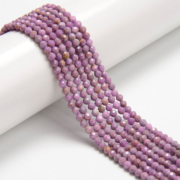 Phosphosiderite, Natural, Faceted Round, One 4mm Strand