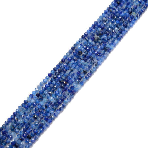 Kyanite, Stabilized, Faceted Round, One 2mm Strand