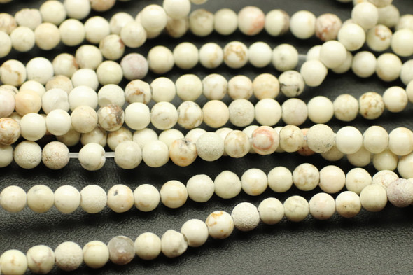Magnesite, Natural, Smooth Round Beads, 4mm
