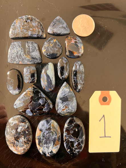 Pietersite, Blue, Cabochons, Pick Lot You Like, 100 Grams