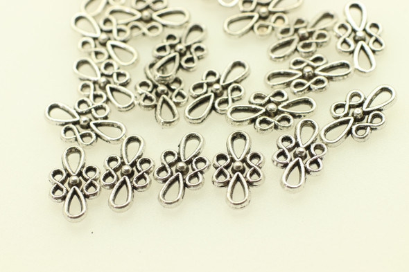 Infinity Eight Link, Antique Silver (Metal Alloy), 12x7mm,  approx. 76