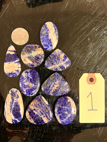 Sodalite, Side Drilled, Pick Lot You Like, 100 Grams