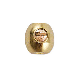 Scrimp Finding, Oval, 3.5 mm (.177 in), Gold Color, 10 pc (307A-015)