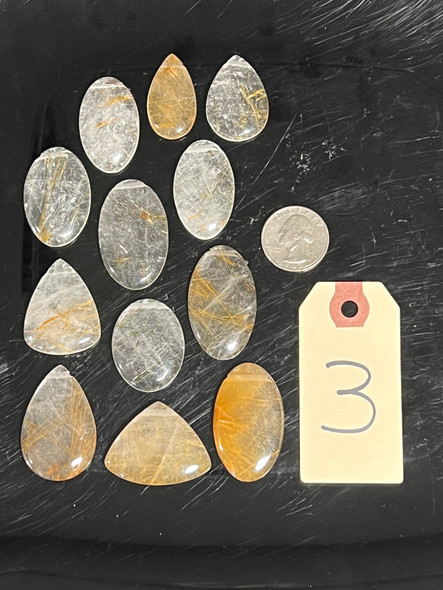 Golden Rutilated Quartz, Side Drilled, Pick Lot You Like, 100 Grams
