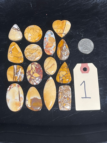 Jasper, Brecciated Mookaite, Cabochons