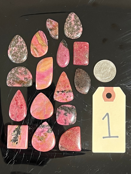 Rhodonite, Cabochons