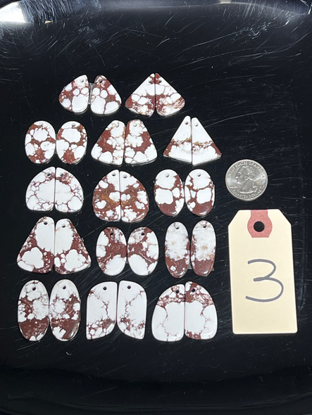 Wild Horse Magnesite, Matched Pairs, Pendants