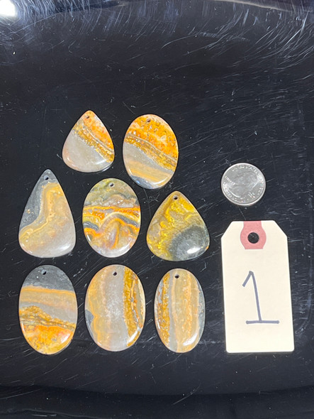 Bumble Bee, "Jasper", Pendants