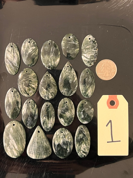 Seraphinite, Pendants, Pick Lot You Like, 100 Grams