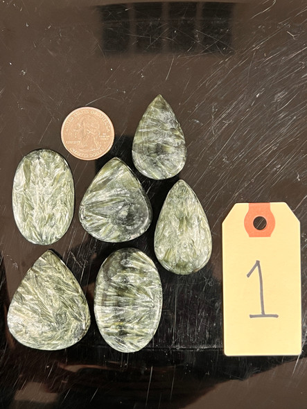 Seraphinite, Natural, Side Drilled, Pick Lot You Like, 100 Grams