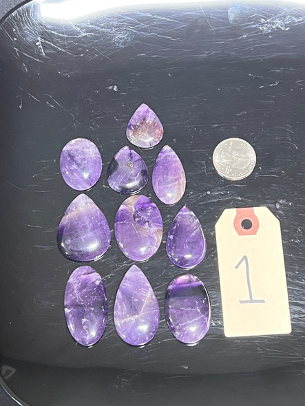 Amethyst, Natural, Side Drilled
