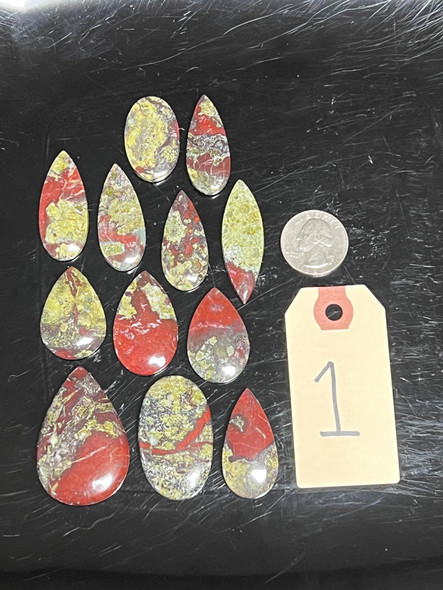 Jasper, Dragon Blood, Side Drilled