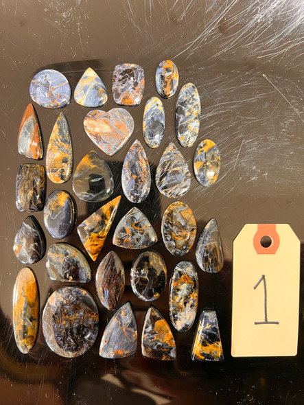 Pietersite, Blue & Golden, Cabochons, Pick Lot You Like, 100 Grams