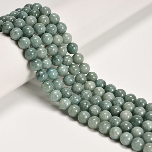 8mm Jadeite, Dyed, Smooth Round