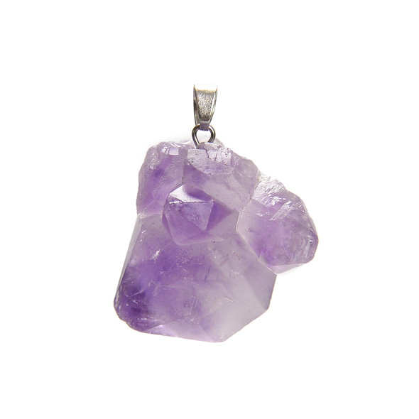 Amethyst, Natural, Cluster Pendant