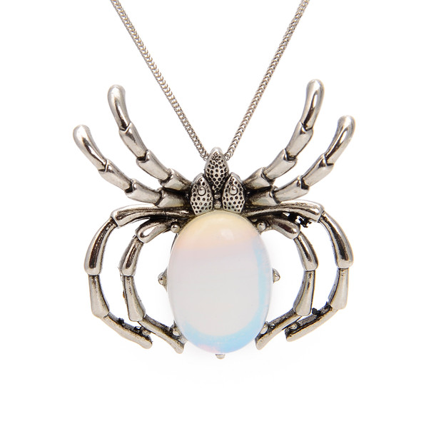 Glass, Opalite, Spider, One Pendant, 35mm