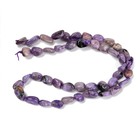 Charoite, Natural, Smooth, Nuggets, Varied Sizes, One 8-10mm