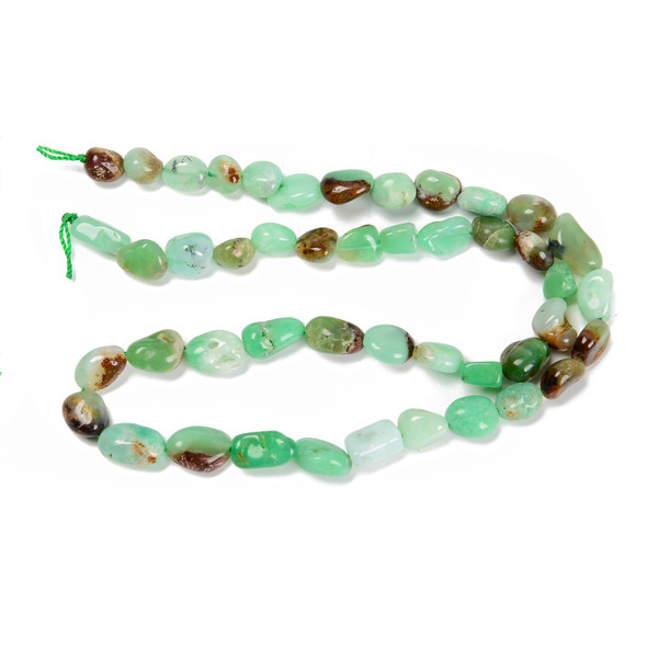 Chrysoprase, Natural, Smooth, Nuggets, Varied Sizes, One 8-10mm