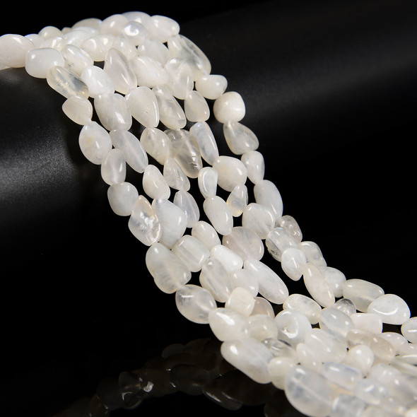 Moonstone, Natural, Smooth, Nuggets, Varied Sizes, One 8-10mm Strand