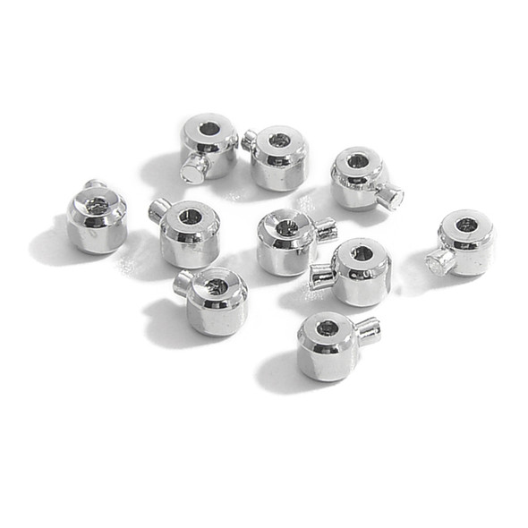 Easy Crimp, 18k White Gold Plated, Easy, Secure & Beautiful Finish to Jewelry