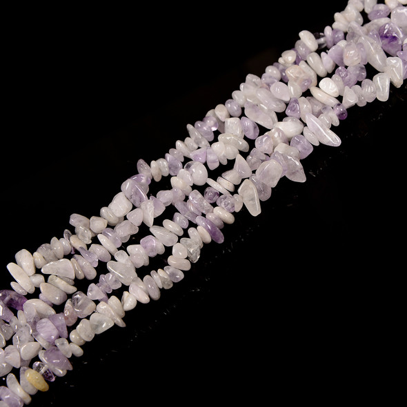 Jadeite, Lavender, Natural, Chip Sizes 10x4mm, One 32in Strand