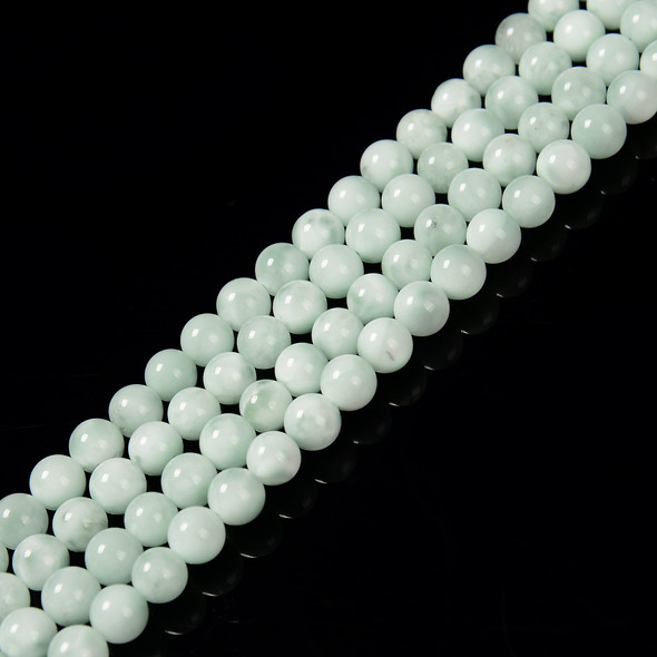 Angelite, Green, Natural, Smooth Round Beads, 10mm