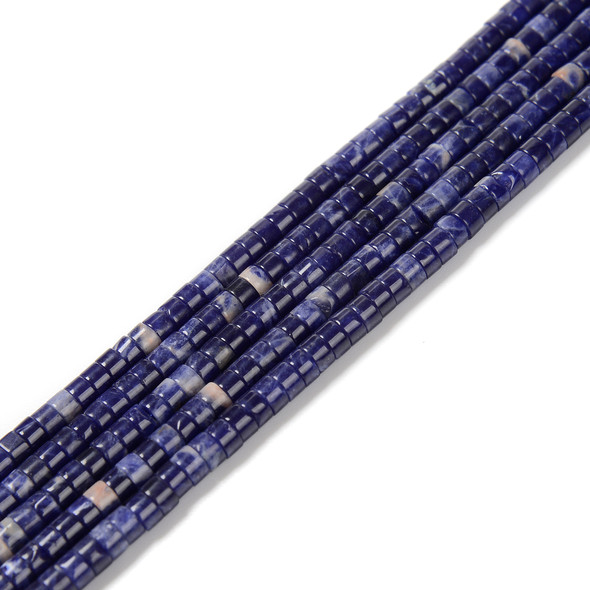Sodalite, Natural, Heishi, One 4x2mm Strand