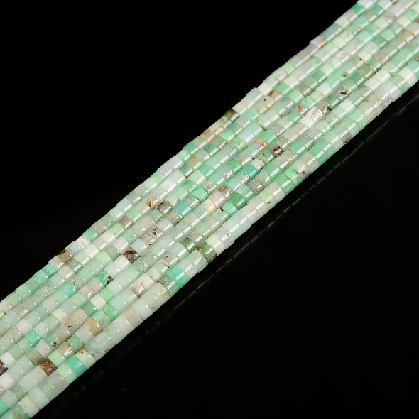 Chrysoprase, Natural, Heishi, One 4x2mm Strand
