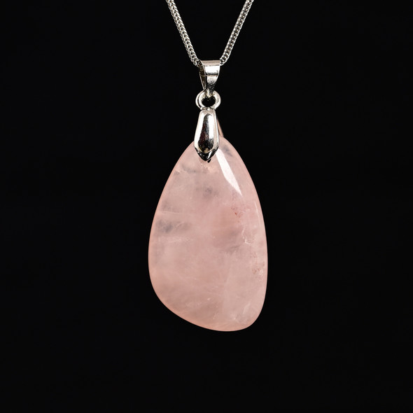 Rose Quartz, Enhanced, Drop, One Pendant, 30x18mm