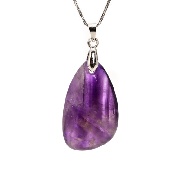 Amethyst, Natural, Drop, One Pendant, 30x18mm