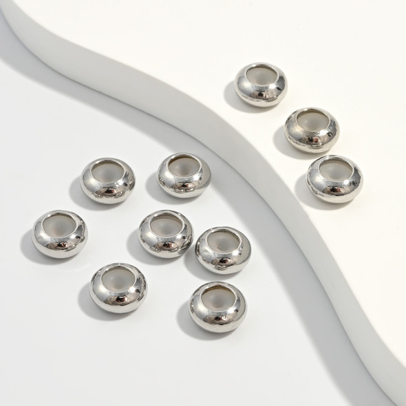 Slide Clasp, Antique Silver Plated, 8mm x 4mm, 10 Pieces