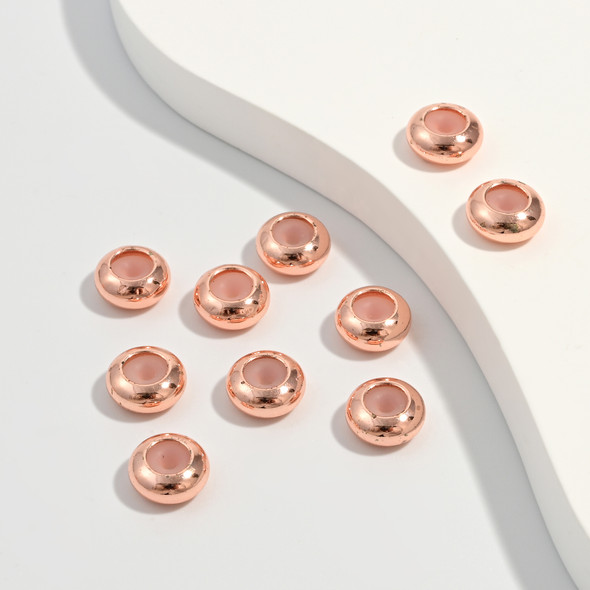 Slide Clasp, Rose Gold Plated, 8mm x 4mm, 10 Pieces