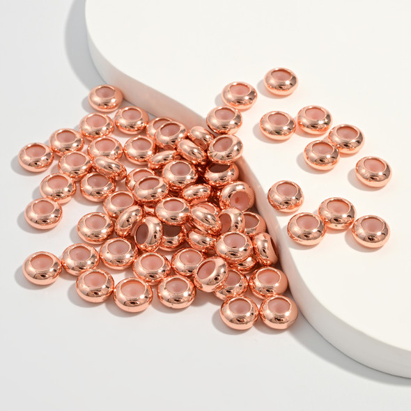 Slide Clasp, Rose Gold Plated, 8mm x 4mm, 10 Pieces
