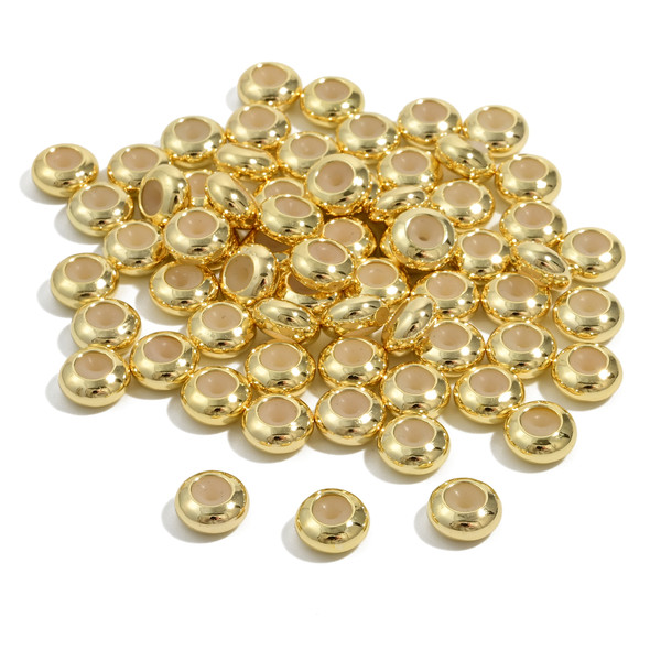 Slide Clasp, Gold Plated, 8mm x 4mm, 100 Pieces