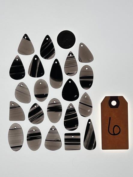 With light Behind - Obsidian, Midnight Lace, Pendants, Pick Lot You Like, 100 Grams