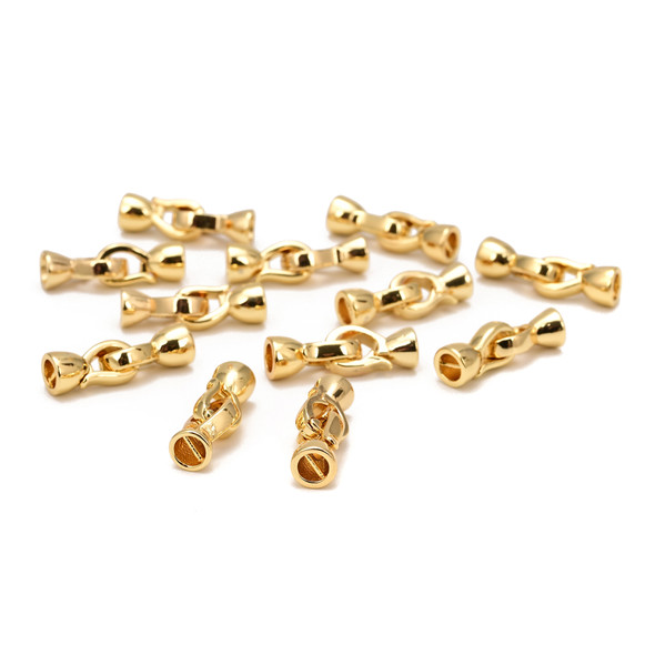 Snap Clasp, 5x20mm, 18 Karat Gold Plated Copper, 20 PCS