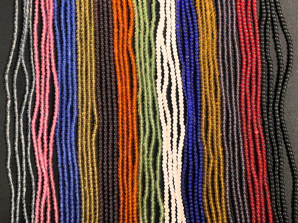 100 Strands of Glass, Smooth Round 4mm