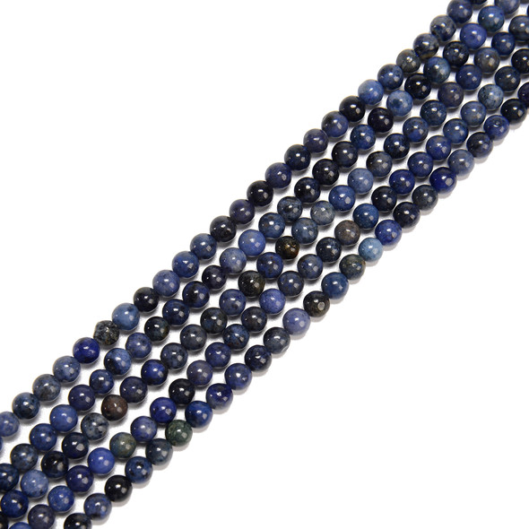 Dumortierite, Natural, Smooth Round 4mm