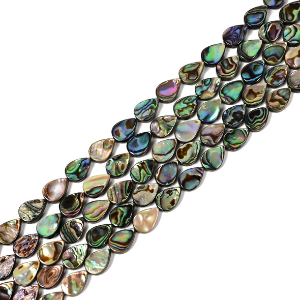 Abalone, Shell, Drop, One 12x8mm Strand