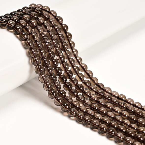 Smoky Quartz, Heated, Higher Grade, Smooth Round in sizes 6mm