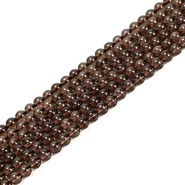 Smoky Quartz, Heated, Higher Grade, Smooth Round in sizes 6mm