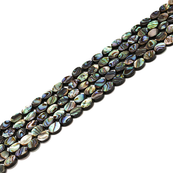 Abalone, Shell, Oval, One 7x5mm Strand