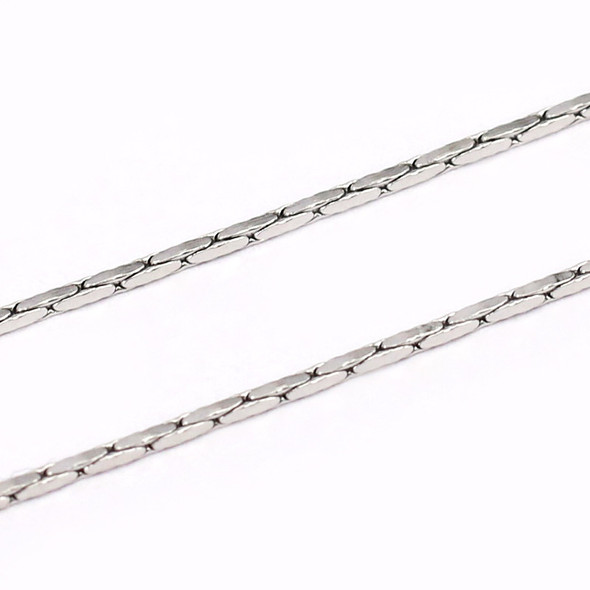Stainless Steel Chain, Beading, 1mm, Boston Link, 3.3 ft